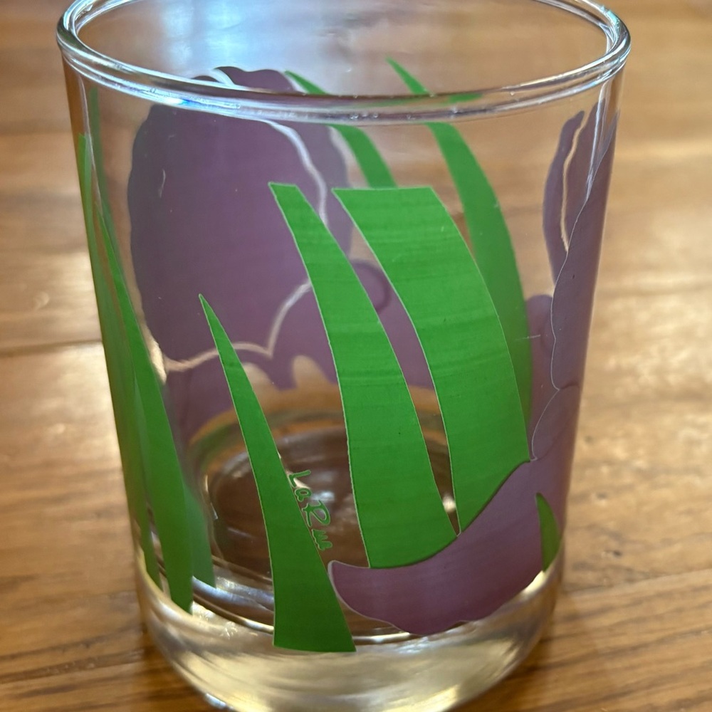 Purple and Green Art Glass